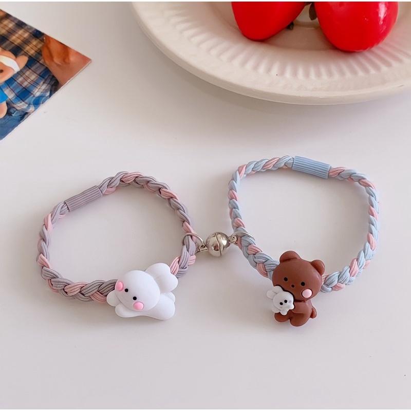 Vòng Tay Nam Châm Hologram Cặp đôi Kèm Hộp Quà Phụ Kiện