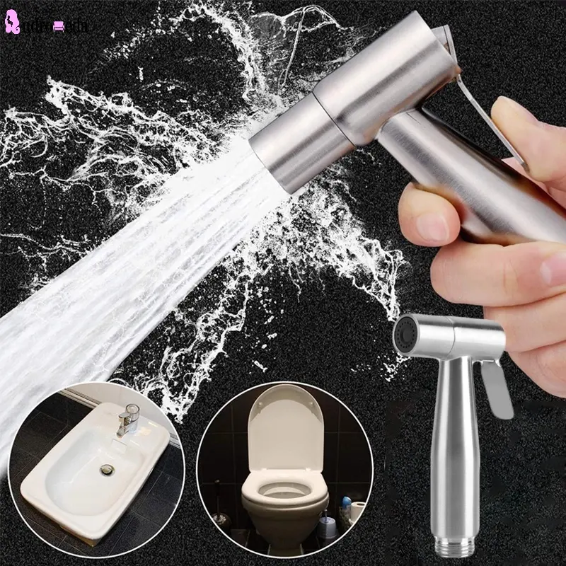 Universal Bathroom Stainless Steel Bidet Sprayer Handheld 2 Modes Adjustable Shower Head for Toilet Cleaning