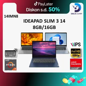 LENOVO IdeaPad SLIM 3 14 RYZEN 5 7520U / RYZEN 3 7320U 8GB/16GB 512GB W11+OHS 14.0FHD IPS BLIT