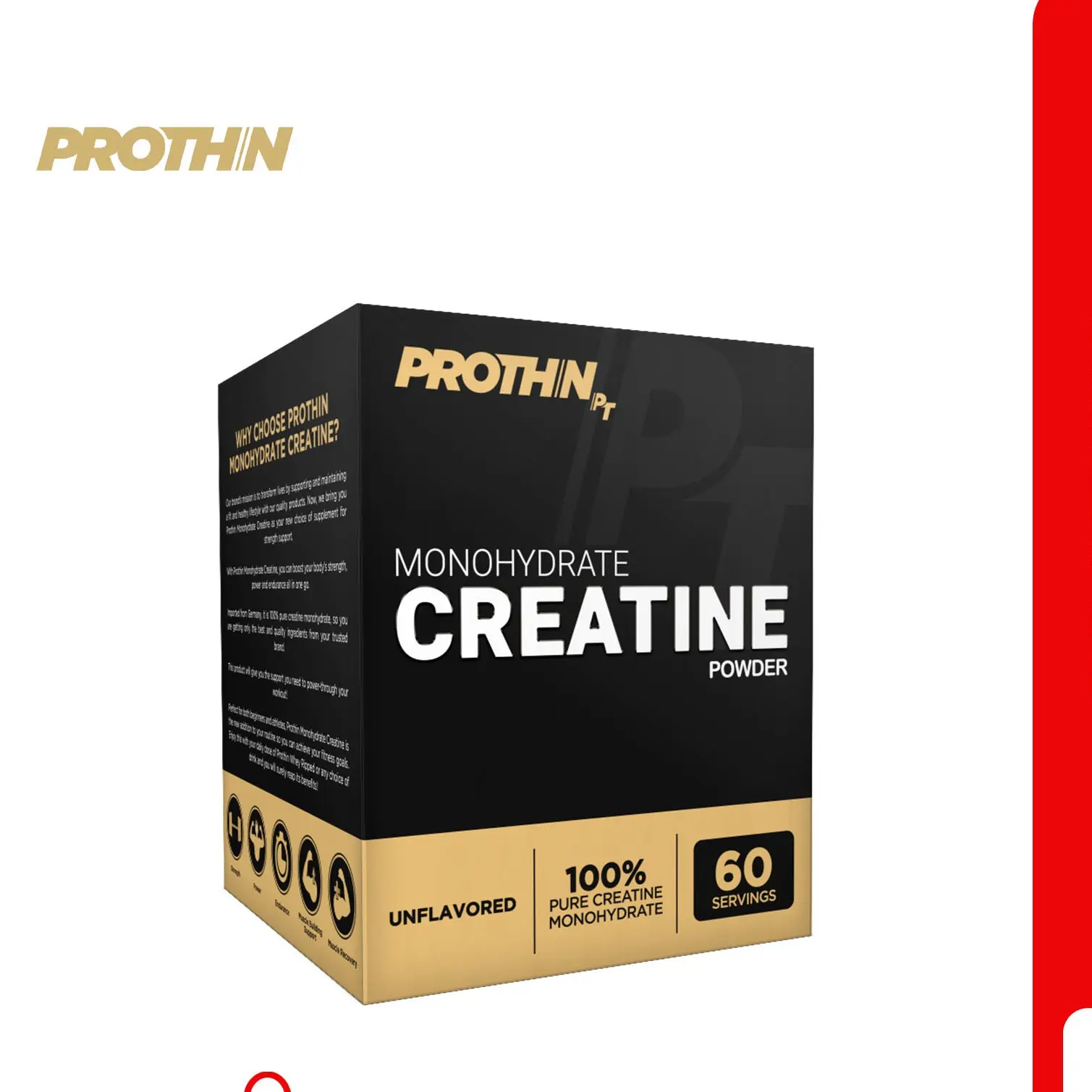 PROTHIN MONOHYDRATE CREATINE POWDER 60 SERVINGS - TikTok Shop Philippines