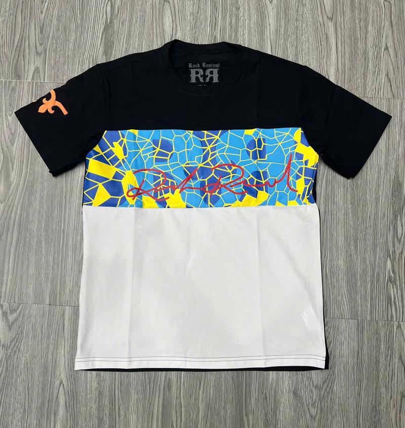 Product Introduction of Áo thun rock revival chữ xanh lớn logo nổi 11