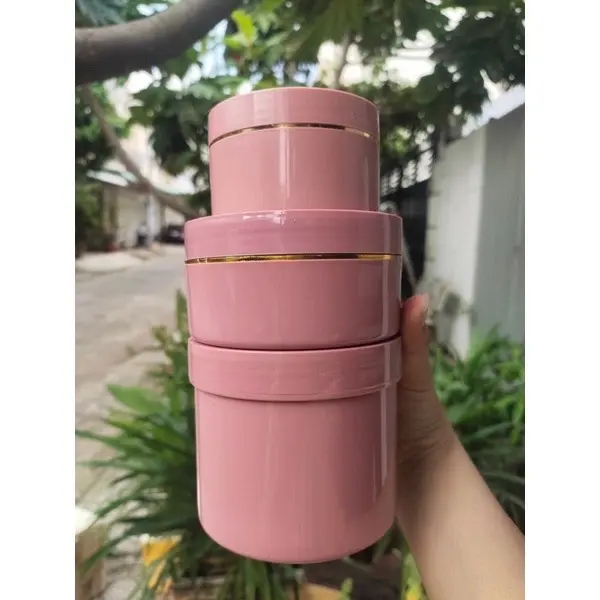 combo 10 hủ 100gr-200gr-500gr [màu hồng đất]