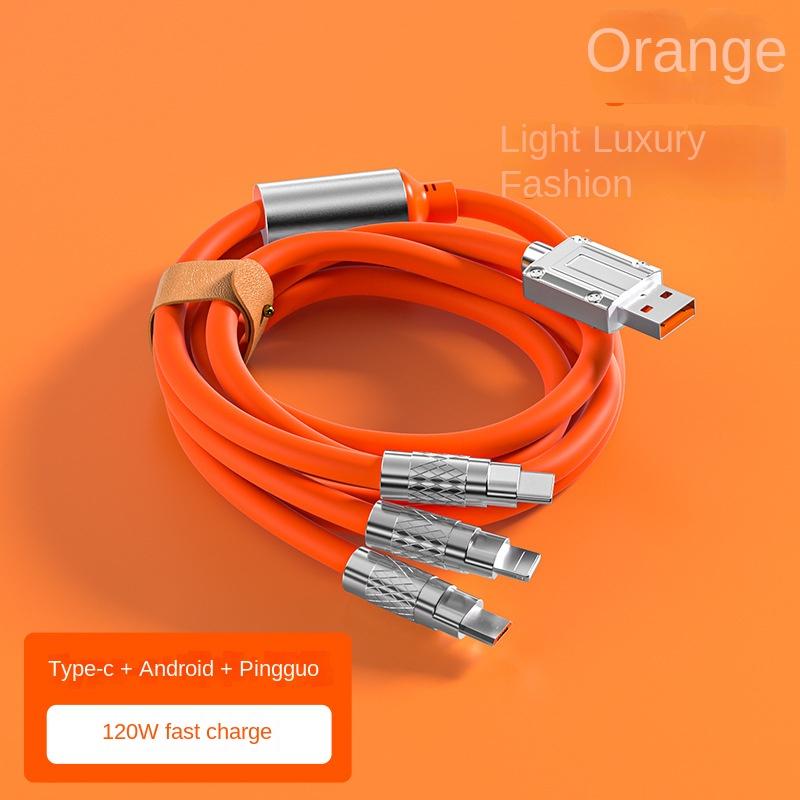 Product Introduction of Kabel Data Telefon Bimbit Lanjutan Antaramuka Tiga Seret Untuk Apple dan Huawei Kabel Pengecas Ultra-Pantas 120W Jenis-c Anti-Pecah, Anti-Krek Teras Tembaga Tebal dengan Paparan Cahaya Penghantaran Pengecasan Tidak Gangguan [COD] Accessories Phone holder 21