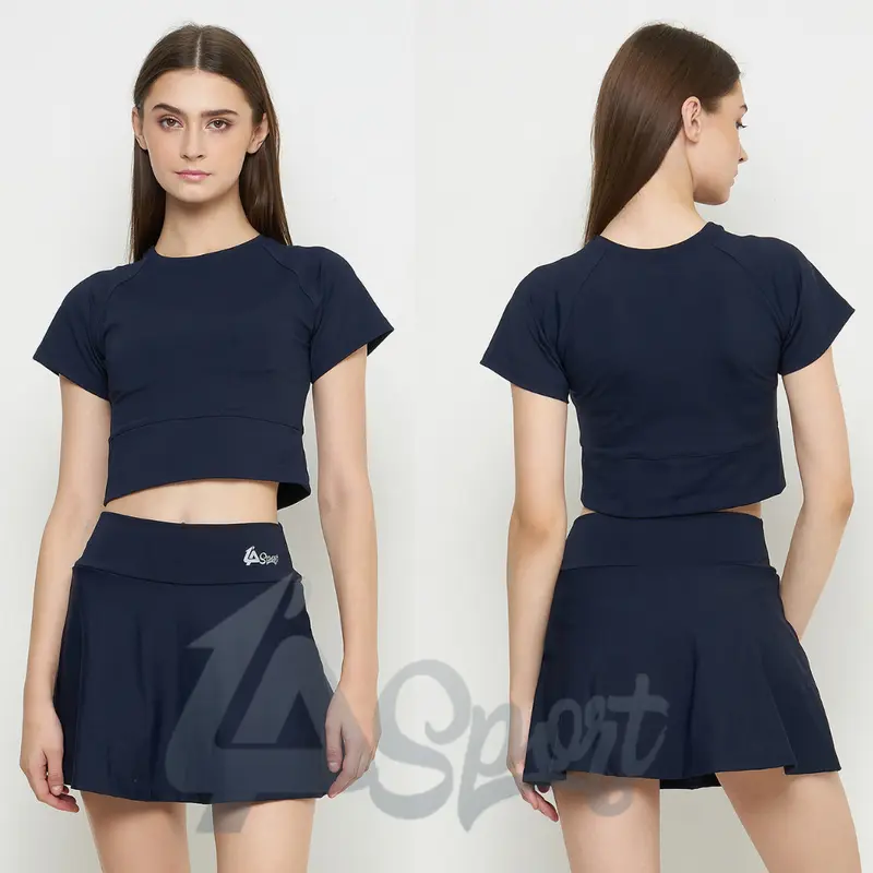 Set Crop Bawahan Rok / Set Zumba Wanita / Set Aerobic Wanita / Set Olahraga Wanita 4