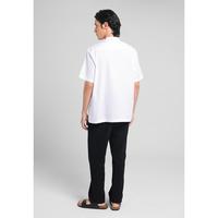 Gambar MANZONE - Kemeja Koko Lengan Pendek Pria Mersad Comfort Fit - White - S, White dari Manzone Store Kab. Pemalang 4 Tokopedia