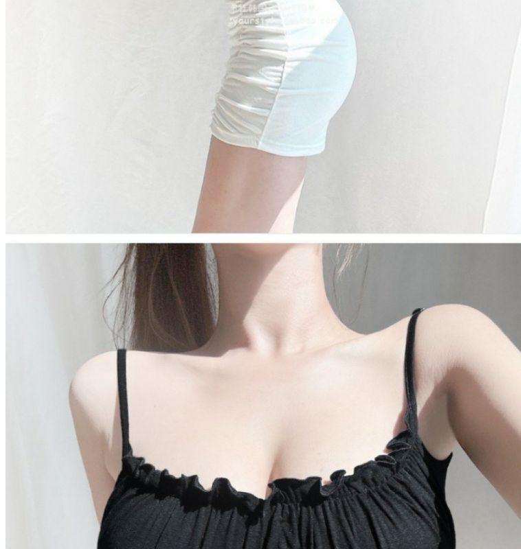 Product Introduction of Pure Hot Girl's Large Camisole with Chest Pad, Short Slim Fit Inner Bottoming Top 10