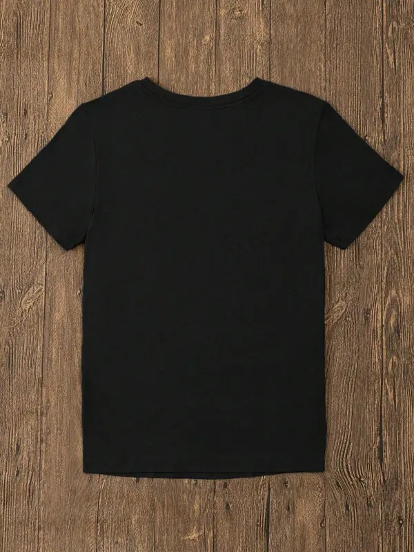 Men's Regular Fit Bear Print Round Neck Tee, Casual Short Sleeve Crew Neck T-shirt for Summer, Fashion Men's Top for Daily Wear 1