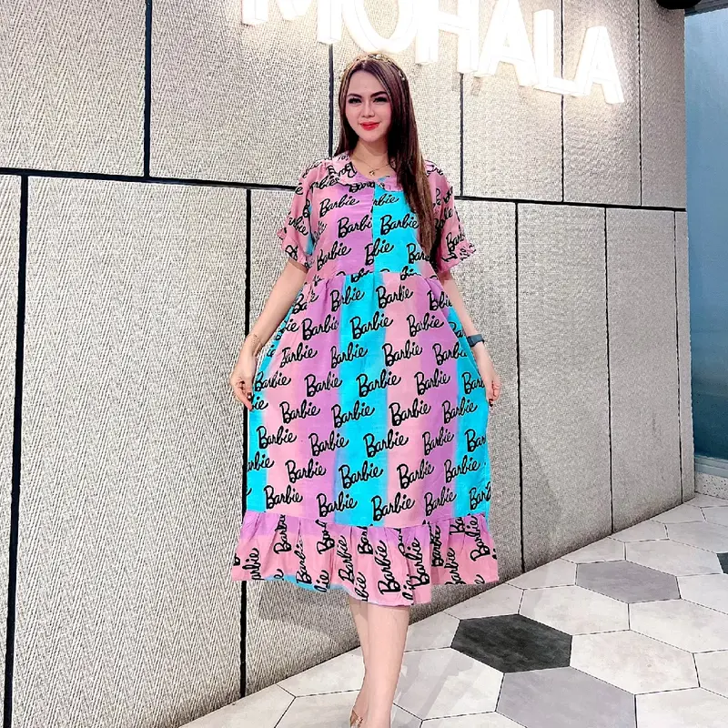 Daster chibi kerah rainbow/daster santai/daster kekinian/dasterhitz Busui Rayon Tebal Nyaman Wanita 3