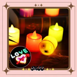 MSS- (COD) Lilin Led Mini Candle Light Lamp Dekorasi Kamar Tidur Rumah Warna Warni Dekorasi Portable Plastik Sensor