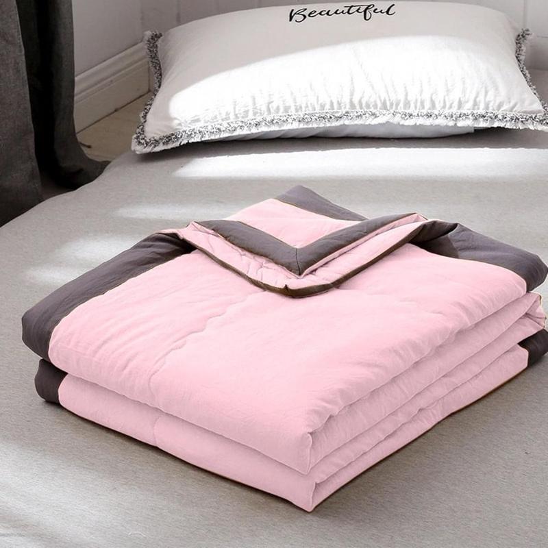 Product Introduction of New Double Sided Cooling Blanket Cold Effect Breathable Conditioning Quilt Solid Color Lightweight Cooler Quilt Spring Summer 15