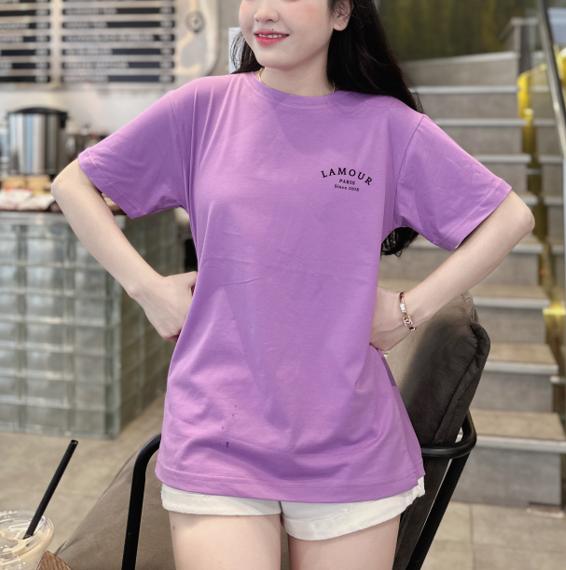 Áo Phông Cotton Cao Cấp Đi Học, Đi Chơi LAMOUR PARIS LOGO  Nhiều Màu Sắc Trẻ Trung Năng Động Dorris N Nữ Women Top 1