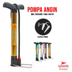 SPEEDS Pompa Angin Mini Untuk Ban Sepeda Motor/Ban Sepeda/Bola Serbaguna 016-4