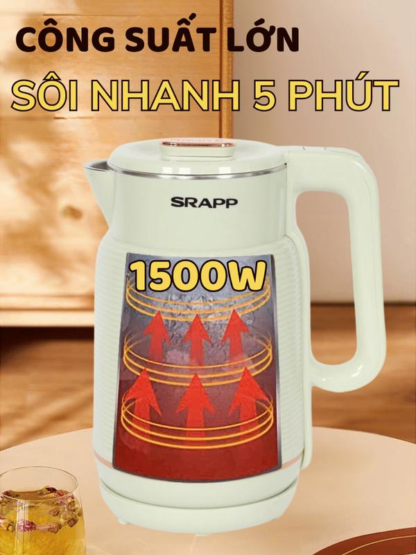 Ấm siêu tốc Sharp Model SH-38 Dung tích 3L Công suất 1500w Có tự ngắt khi sôi An toàn và Tiết kiệm 2