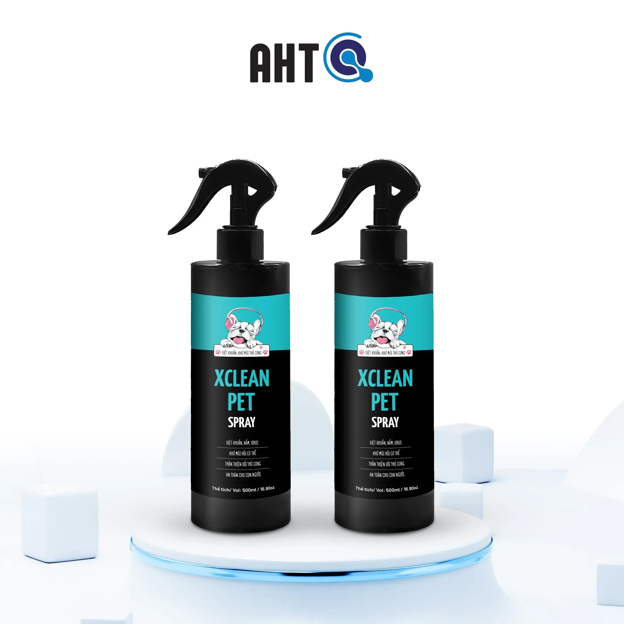 COMBO 2 CHAI XỊT KHỬ MÙI THÚ CƯNG, KHỬ MÙI NƯỚC TIỂU CHÓ MÈO NANO BẠC XCLEAN PET 500ML