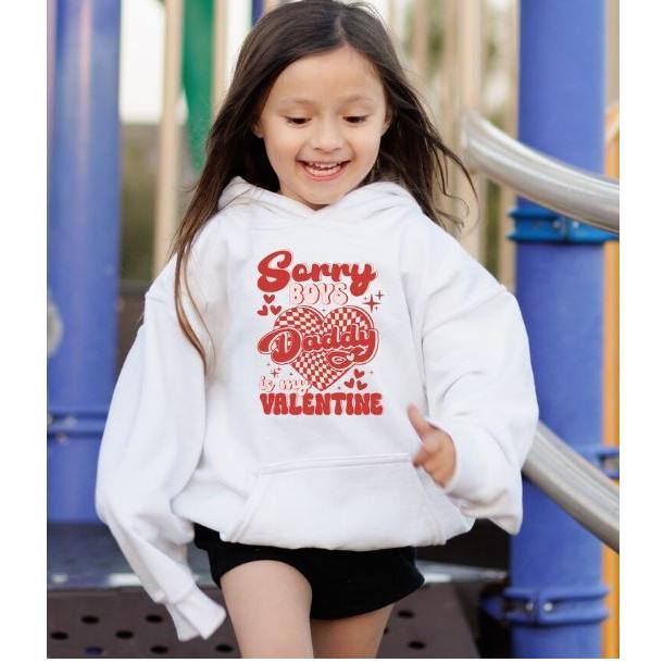 Kids Girls Hoodie, Long Sleeve Hooded Letters Heart Print Sweatshirt Pullover Clothes Valentines Day Top 1