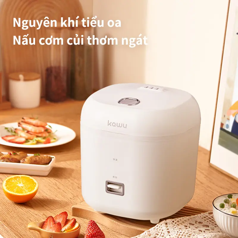 Nồi cơm điện thông minh Kawu CFXB12, dung tích 1.2L, công suất 200W - Cooker, Nấu Cơm，Kiểm soát nhiệt độ thông minh, lòng chảo chống dính
