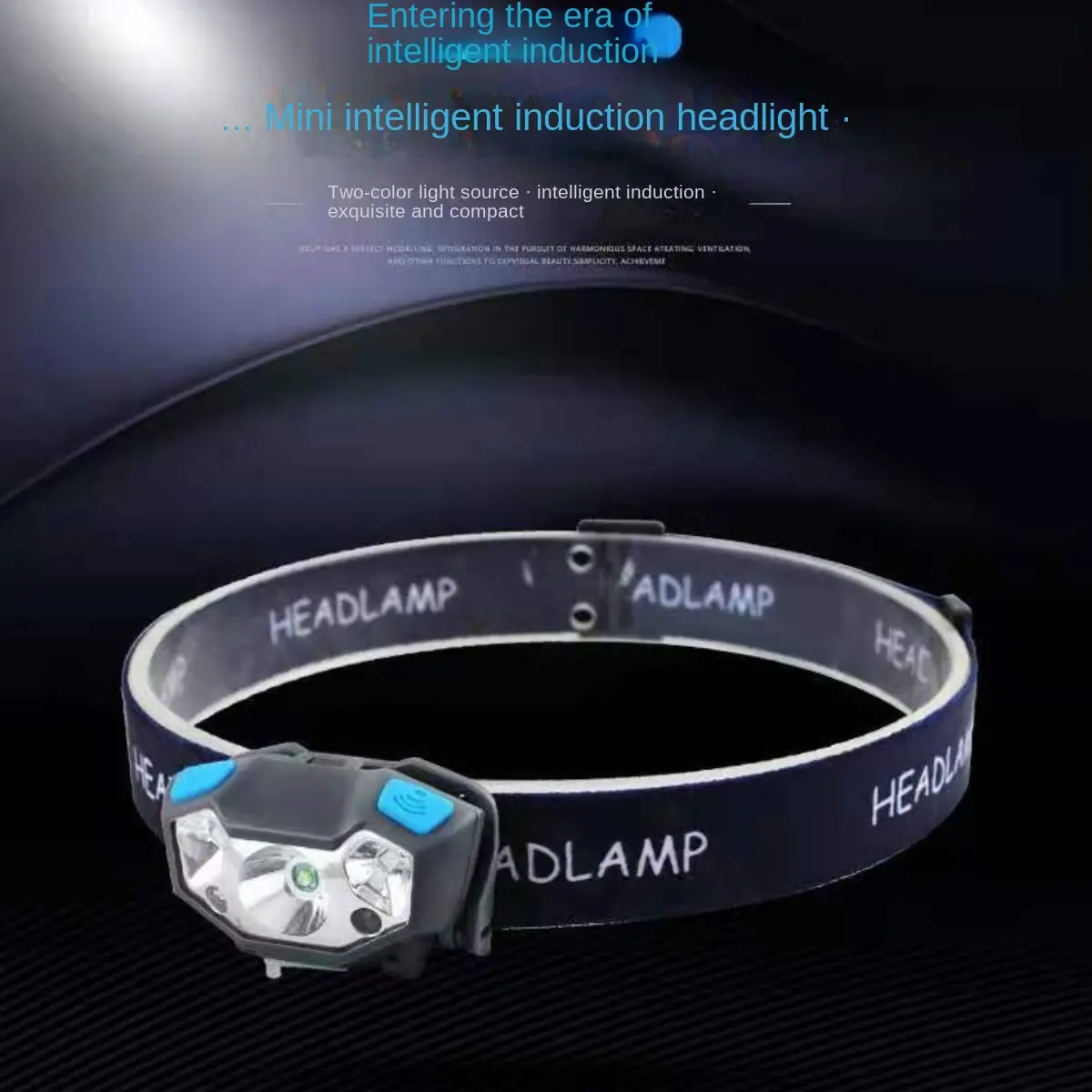 New LED Induction Headlight USB Charging Night Headlight Multi Functional Headworn Outdoor Flashlight