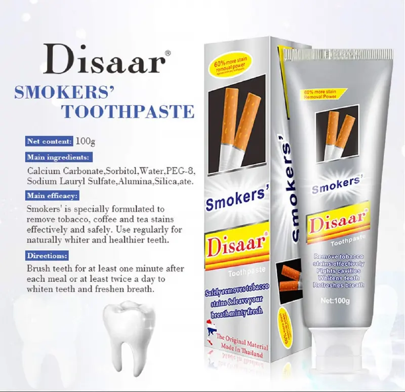 Original UBAT PEMUTIH GIGI DISAAR Toothpaste Smokers Whitening - TikTok ...
