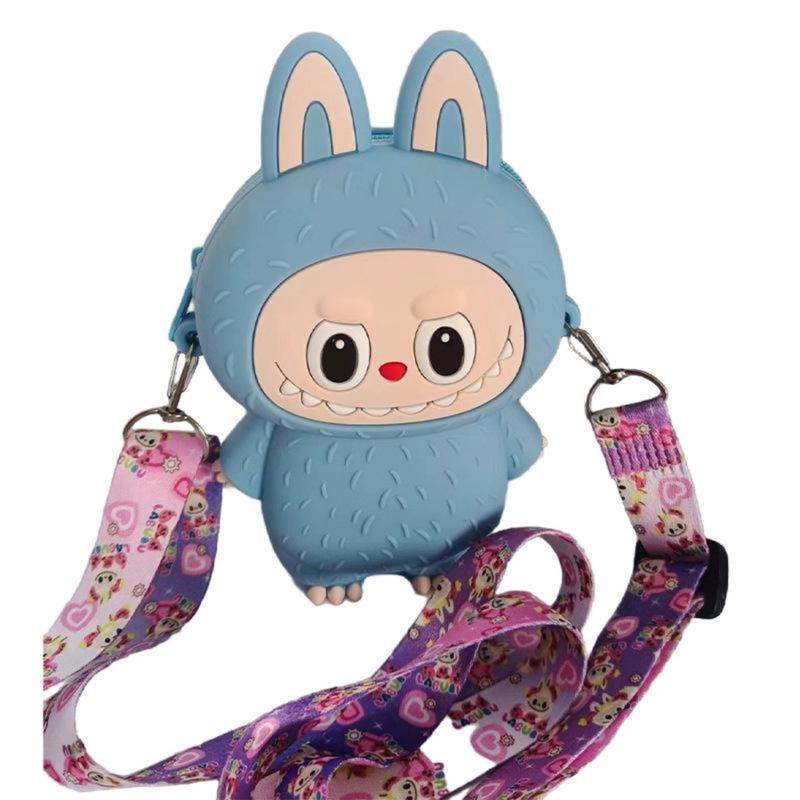 Product Introduction of Labubu Silicone Coin Purse Children's Cartoon Outdoor Crossbody Bag Student Travel with Storage Bag 16