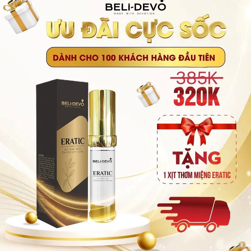 Xịt Hôi Nách, Hôi Chân Eratic lớn 20ml 1