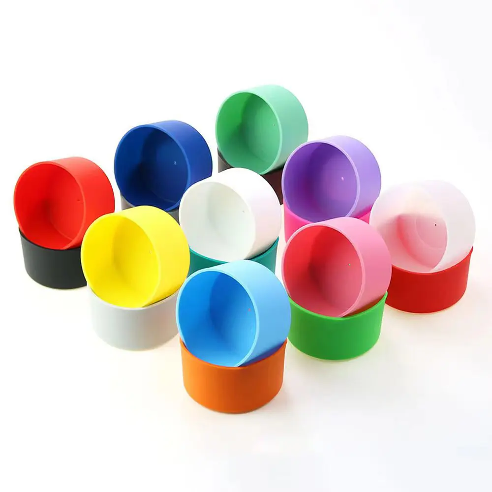 Waterproof silicone protective cover for water bottles, with complete models and multiple colors. FreeSip cup bottom cover, insulated cup cover, transparent cup cover, silicone cup cover