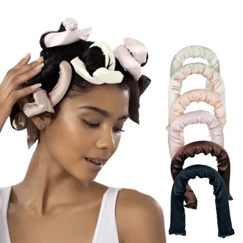 6pcs/Pack Satin Wrapped Heatless Curling Rods No Heat Hair Curlers ...