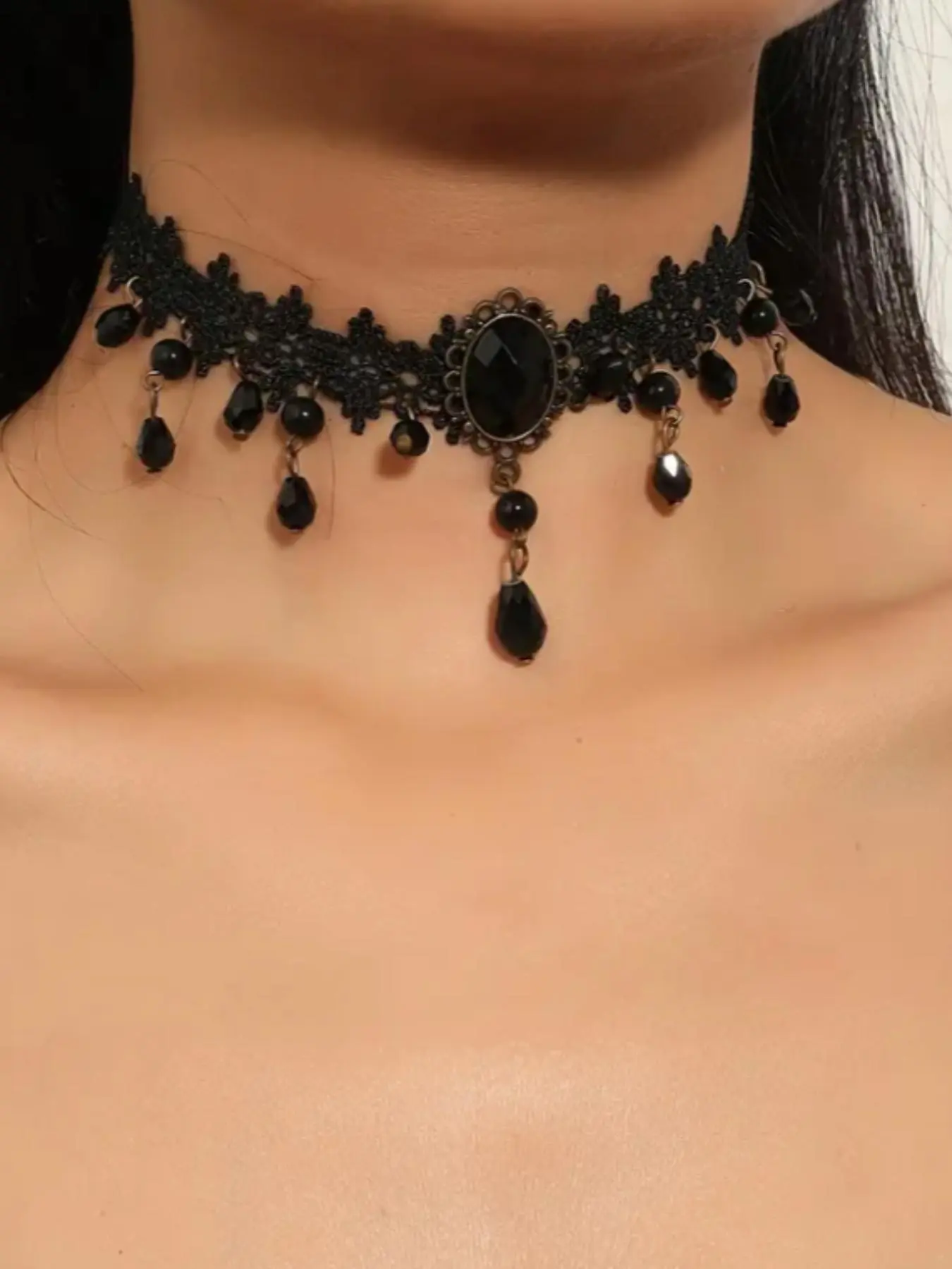 Women's Gothic Style Lace Choker, Retro Elegant Jewelry for Party, Daily Clothing Decor, Trendy All-match & Exquisite Jewelry for Birthday Gift