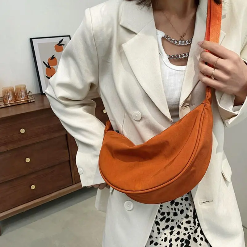 Túi Messenger, Chất Liệu Nylon, Nhẹ, Túi Kẹp Nách, Thiết Kế Đơn Giản, Túi Đeo Vai, Chất Liệu Vải Bố Bag Nữ 4