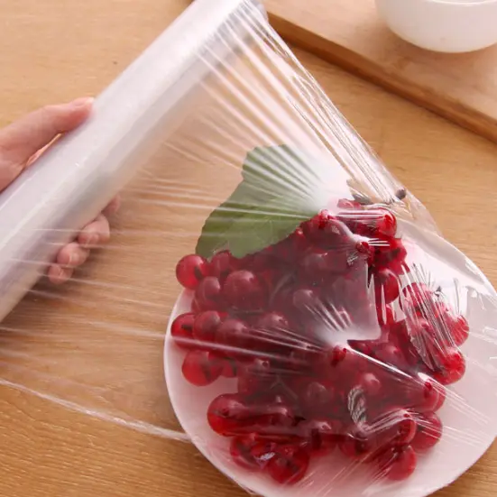 BISA COD H6280 Plastik Wrap Pembungkus Makanan / Roll Buah Sayur Waterproof 30 CM x 10 M untuk Kitchenware