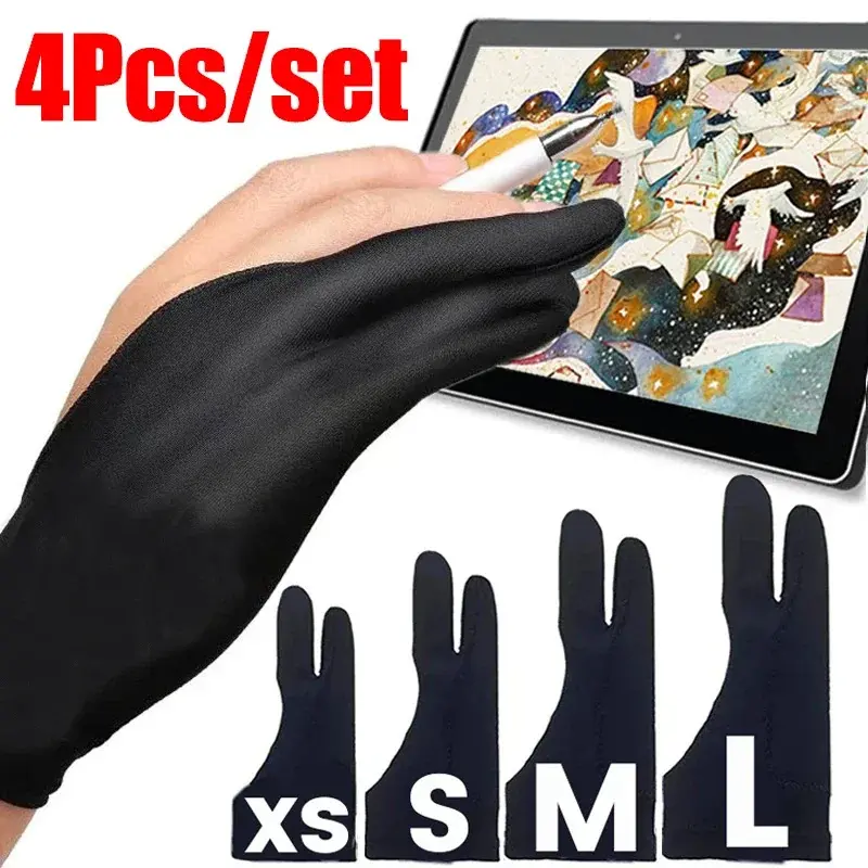 COD Sarung Tangan Artis, Dua Jari, Tahan Sentuhan Tapak Tangan, Sesuai untuk Melukis dan Lakaran, Serasi dengan Pensel iPad, Paparan Kertas Seni, Tablet Lukisan, Sarung Tangan Sentuhan Tapak Tangan Anti