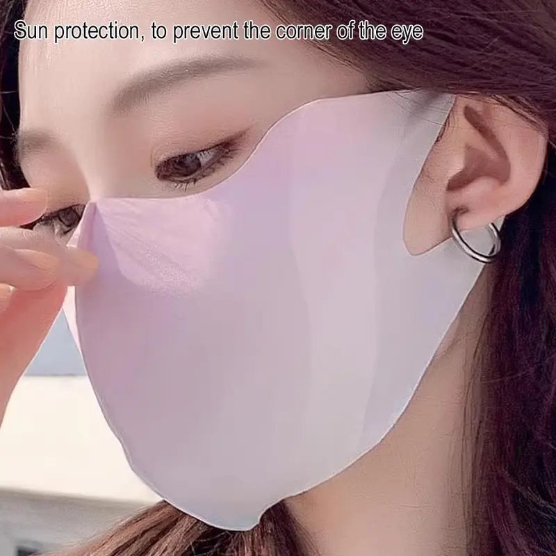 Mặt Nạ Lập Thể, Không đường May, Dành Cho Nữ, Chống Nắng UV, Phong Cách Hàng Ngày Mùa Hè, Thoáng Khí Bằng Lụa, B6M6 7