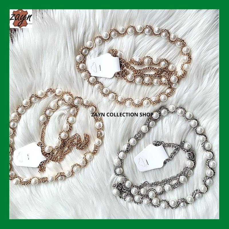 Product Introduction of Belt Rantai Mutiara Gold Gesper Fashion Wanita Silver Ikat Pinggang Gamis Rantai Model Kait 9
