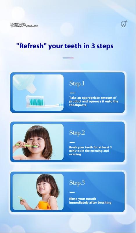 Product Introduction of Bodyaid Niacinamide Brightening Toothpaste, Cleans Teeth, Freshens Breath Gentle Oral body  aid Cleansing clear toothpaste water flosser  teeth purple  toothpaste 13