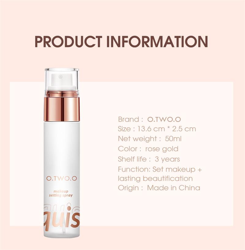 Product Introduction of 【1PC+gift】o.two.o Makeup Setting Spray Waterproof 12hours Lasting Makeup Setting 32