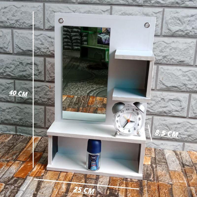 Product Introduction of Rak kosmetik cermin rak minimalis dinding Putih 1