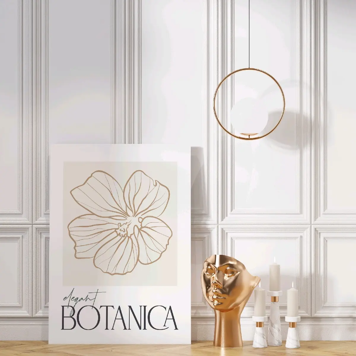 Poster Dinding Kayu Botanica HIASAN 30x40 cm - Tahan Air dan Mudah Dibersihkan Aesthetic