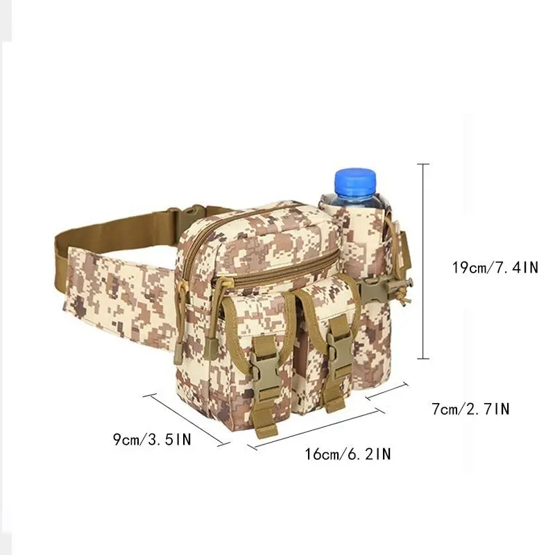 Outdoor Cycling Waist Bag, Multifunctional Water Bottle Storage Bags, Zipper Belt Bag, Running Headset(1 Count) Storage Equipment, Outdoor Sports Accessories 8