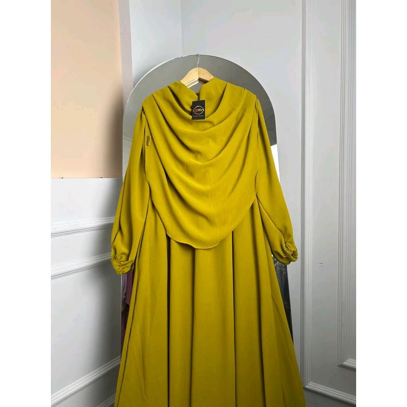 GAMIS ABAYA SET HIJAB SYAR'I BAHAN CRINKLE AIRFLOW PREMIUM MUSLIM PANJANG 9