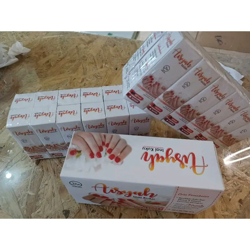 Inai Kuku Aisyah 1 box/12pcs Maroon dan Merah 6
