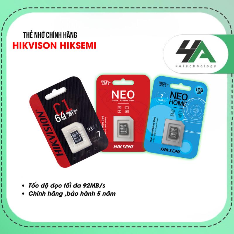 Thẻ nhớ Hiksemi Hikvision chính hãng, 64GB, 128GB chuyên dùng cho camera Ezviz, Imou Phụ Kiện Vietnam Thẻ nhớ ip  camera