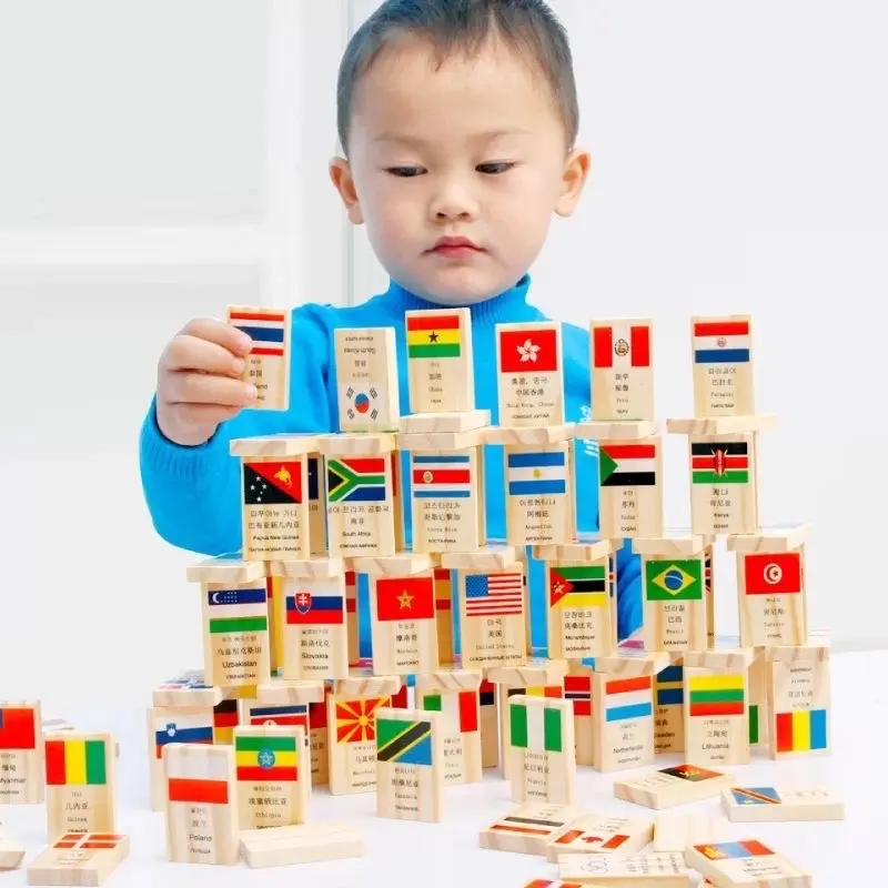 Đồ chơi gỗ domino hình 100 lá cờ các quốc gia trên thế giới 5
