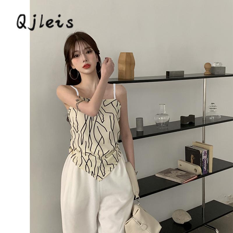 Product Introduction of Women Irregular Hem Backless Camisole, Boat Neck Sleeveless Off-the-shoulder Tops, Black/ Beige Polyester Sexy 36
