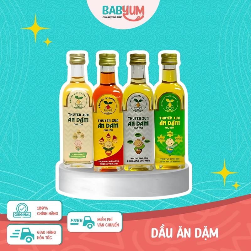 Dầu ăn dặm cho bé Thuyền Xưa từ 6 tháng tuổi nguyên liệu 100% hạt tự nhiên