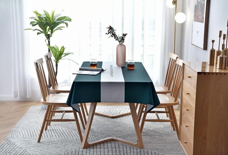 Product Introduction of INS Tablecloth Fabric Cotton and Linen Fresh Nordic Style Net Red Girl Heart Coffee Table Desk Pad Oval Tablecloth 4