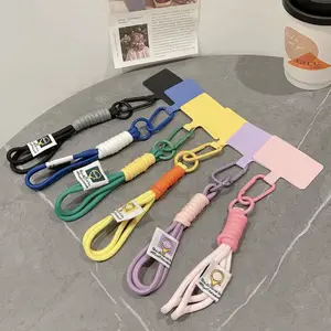 【FERDY】Tali Telepon Tenun Nilon Warna-warni yang Cocok Tali Telepon Pendek Tali Telepon Kreatif