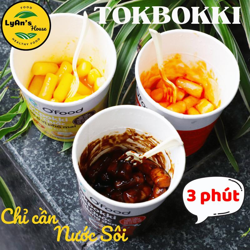 BÁNH GẠO TOKBOKKI Hàn Quốc O'food hộp 105g có sốt, tokpokki ăn liền tiện lợi du lịch bánh gạo phô mai bbq sốt cay ngọt Matcha Trái cây nhiệt đới Tương đen Truyền thống tokbokki