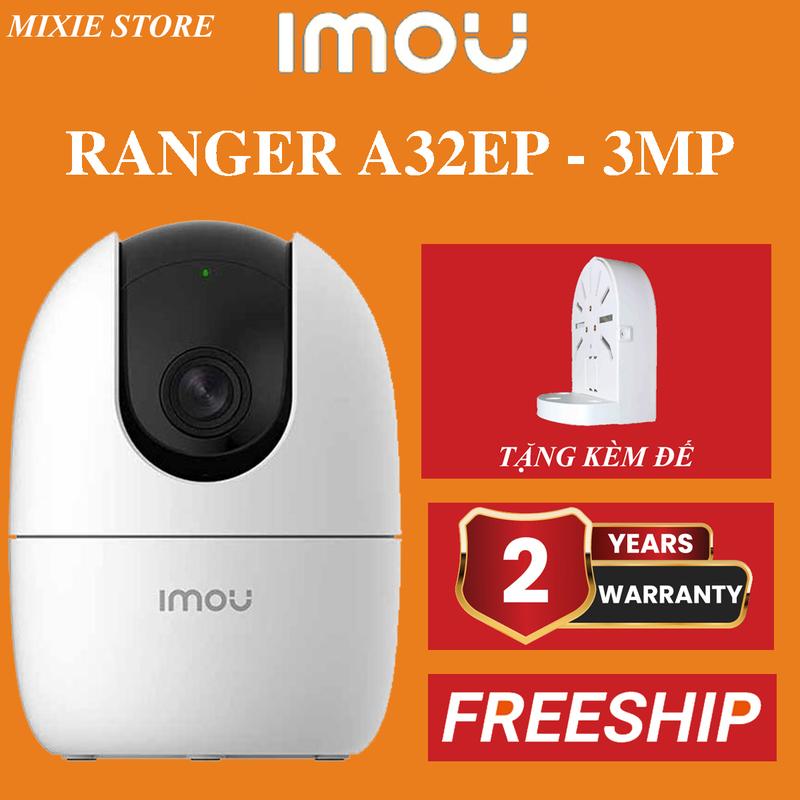 [TẶNG KÈM CHÂN ĐẾ] Camera Imou RANGER A32EP - 3MP quay quét độ phân giải 2K (3.0MP) l Cảnh báo chuyển động l Đàm thoại 2 chiều l Bảo hành 2 năm imoua 32 fpt ip  camera camera  báo khóc camera  imou