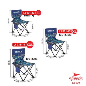 SPEEDS Portable Folding Chair Kursi Lipat Portable Outdoor Kursi Gunung Camping Kursi Sauna Bangku 031-12