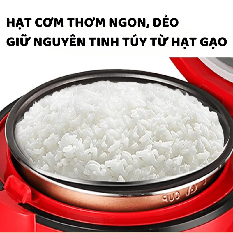 SHAHP Nồi Cơm Điện Mini Dành Cho Gia Đình Dung Tích 1L 1.2L 1.8L Tặng Vỉ Hấp Giao Màu Ngẫu Nhiên Công Suất 400W Tiết Kiệm Điện Năng Chất Liệu Hợp Kim Nhôm Chống Dính Cao Cấp - Cooker 5