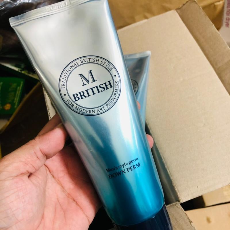 Kem ép side thẳng tóc dành cho Nam BRITISH M Men's Style Down Perm - 200g